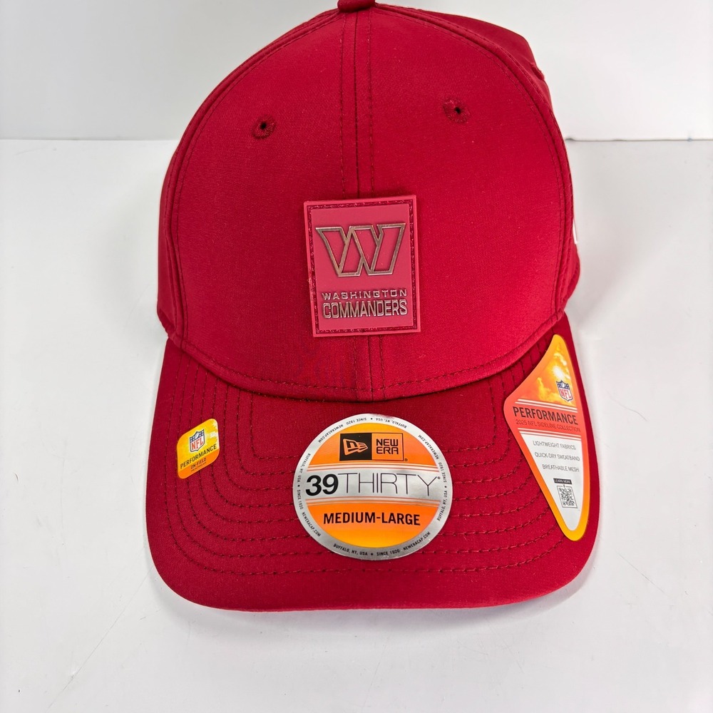 New Era 39THIRTY Washington Commanders NFL Sideline Hat Burgundy M/L New